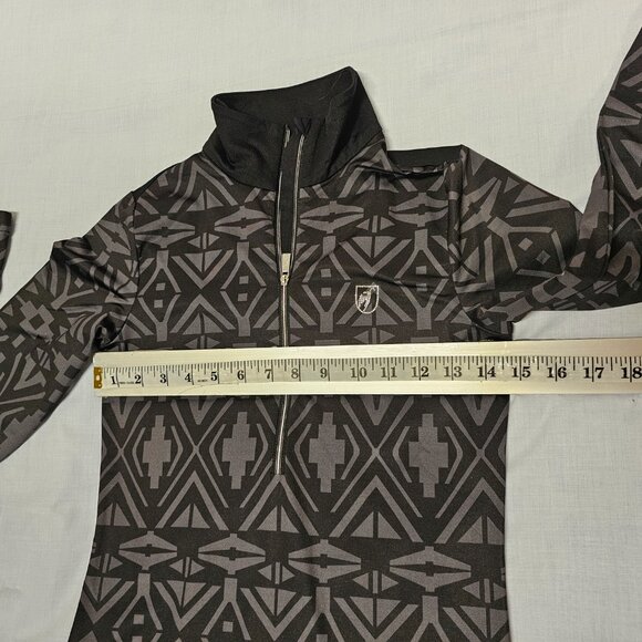 Toni Sailer Half Zip First Layer Performance Ski Top Women Size US 4 Black/Gray - Picture 10 of 14